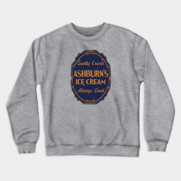 Ashburn's Ice Cream Crewneck Sweatshirt by DonnieA